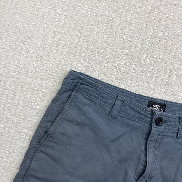O’Neill Men’s Dark Blue Chino Shorts Size 34 Standard Fit Summer Beach Preppy - Picture 2 of 13